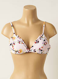 Haut de maillot de bain stretch haut soutien-gorge avec mousse de rembourrage amovible rose PIHA femme