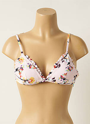 Haut de maillot de bain stretch haut soutien-gorge avec mousse de rembourrage amovible rose PIHA femme