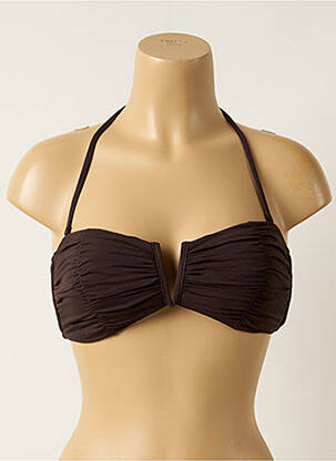 Haut de maillot de bain stretch haut bandeau marron SEAFOLLY femme