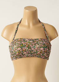 Haut de maillot de bain stretch haut bandeau vert PIHA femme