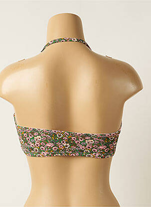 Haut de maillot de bain stretch haut bandeau vert PIHA femme