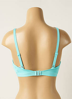 Haut de maillot de bain stretch haut soutien-gorge avec mousse de rembourrage amovible bleu PIHA femme