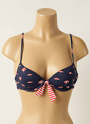 Haut de maillot de bain stretch haut soutien-gorge moulé bleu SEAFOLLY femme