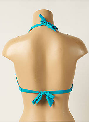 Haut de maillot de bain stretch haut soutien-gorge moulé bleu KIWI femme