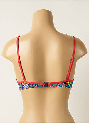 Haut de maillot de bain stretch haut soutien-gorge push-up bleu CHERRY BEACH femme