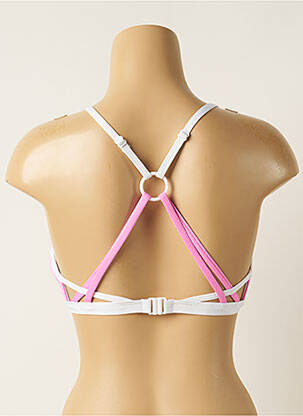 Haut de maillot de bain stretch haut soutien-gorge avec mousse de rembourrage amovible rose PIHA femme