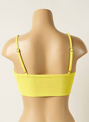 Haut de maillot de bain stretch haut bandeau jaune KIWI femme