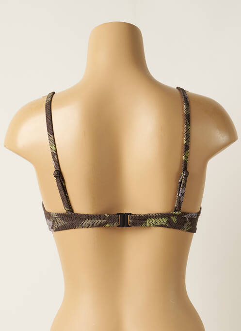 Haut de maillot de bain stretch haut soutien-gorge push-up vert OLYMPIA femme