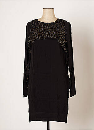 Robe courte manches longues manches longues noir SWILDENS femme