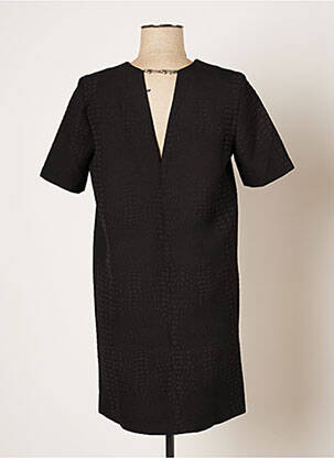 Robe courte manches courtes manches courtes noir SWILDENS femme