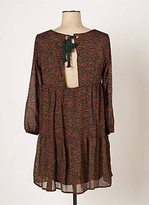 Robe courte manches 3/4 manches 3/4 vert LA PETITE ETOILE femme