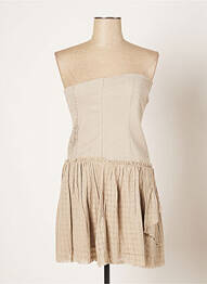 Robe mi-longue sans manche sans manche beige SWILDENS femme