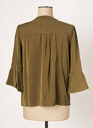 Chemisier coupe cintrée manches 3/4 vert GRACE & MILA femme