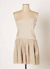 Robe mi-longue beige SWILDENS pour femme seconde vue