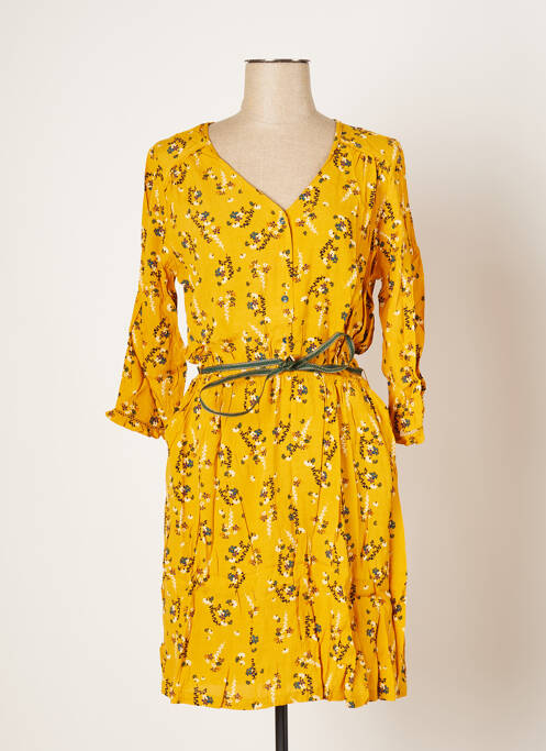 Robe courte jaune GRACE & MILA pour femme