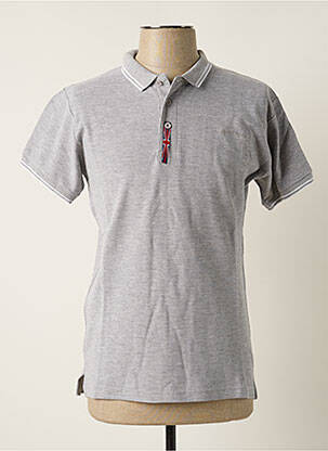 Polo tissage chiné manches courtes gris AUSTIN HEALEY homme