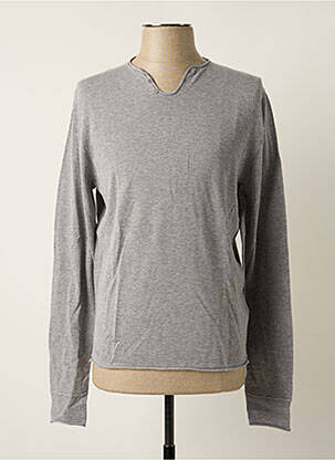 T-shirt stretch manches longues gris ZADIG & VOLTAIRE homme