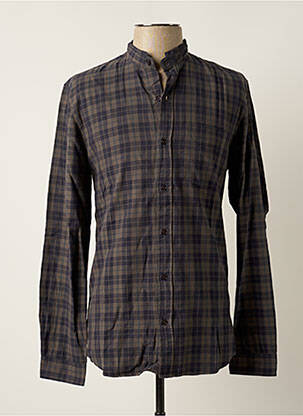 Chemise manches longues poignets boutonnés gris ZADIG & VOLTAIRE homme