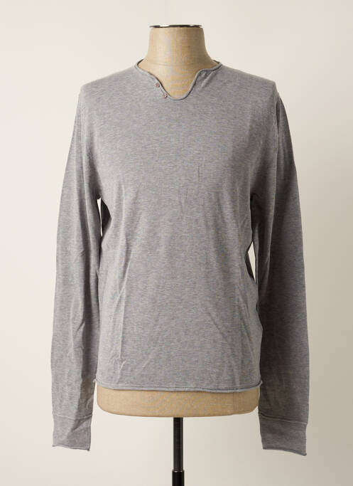 T-shirt stretch manches longues gris ZADIG & VOLTAIRE homme