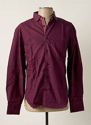 Chemise manches longues manches longues violet MELCHIOR homme
