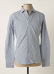 Chemise manches longues imprimé fantaisie bleu MELCHIOR homme