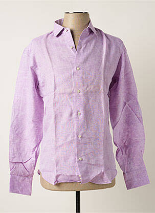 Chemise manches longues manches longues violet MELCHIOR homme