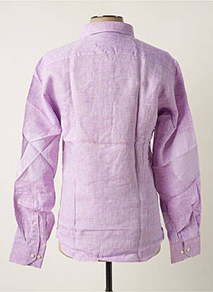 Chemise manches longues manches longues violet MELCHIOR homme