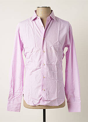 Chemise manches longues manches longues violet MELCHIOR homme