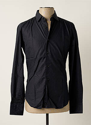 Chemise manches longues manches longues noir MELCHIOR homme