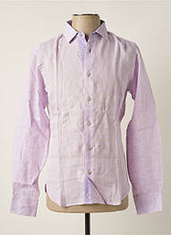 Chemise manches longues manches longues violet MELCHIOR homme