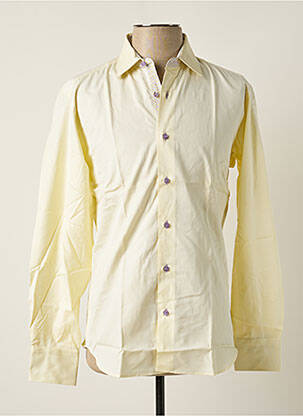Chemise manches longues manches longues jaune MELCHIOR homme