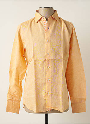 Chemise manches longues manches longues orange MELCHIOR homme