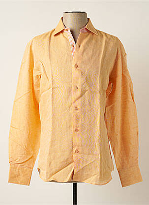 Chemise manches longues manches longues orange MELCHIOR homme