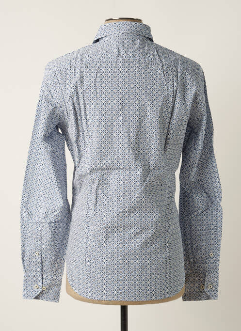 Chemise manches longues poignets boutonnés bleu MELCHIOR homme