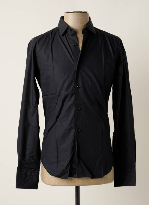 Chemise manches longues manches longues noir MELCHIOR homme