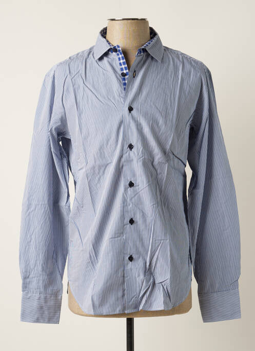 Chemise manches longues bleu MELCHIOR pour homme