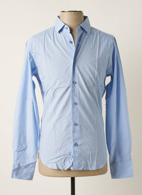 Chemise manches longues bleu MELCHIOR pour homme