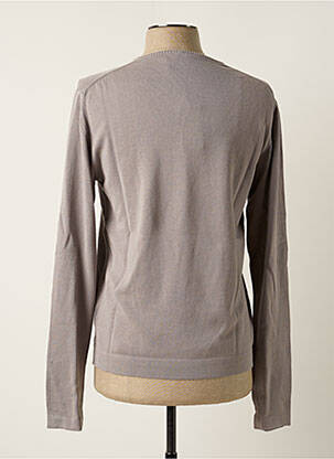 Pull col v manches longues gris MELCHIOR homme
