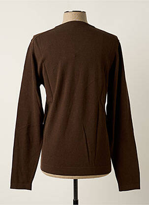 Pull col v manches longues marron MELCHIOR homme