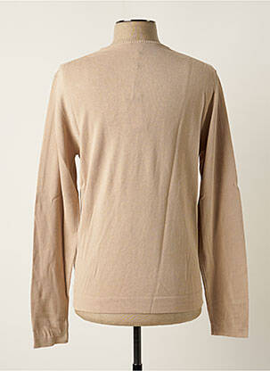 Pull col v manches longues beige MELCHIOR homme