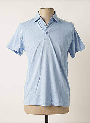 Polo tissage jersey manches courtes bleu CURLING homme