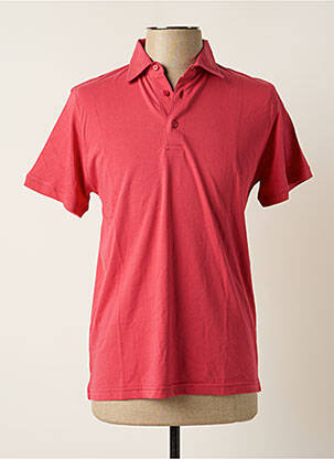 Polo tissage jersey manches courtes rouge CURLING homme