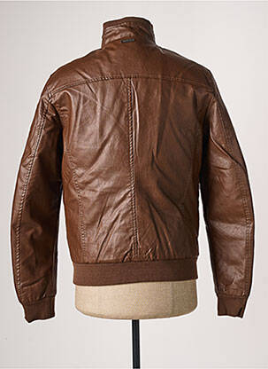 Veste simili cuir poches marron ALESSANDRO DELL'ACQUA homme