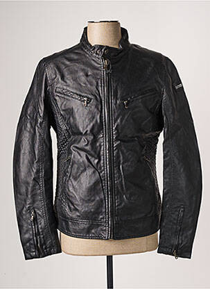 Veste simili cuir poches noir ALESSANDRO DELL'ACQUA homme