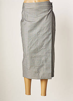 Jupe longue taille haute gris FACONNABLE femme