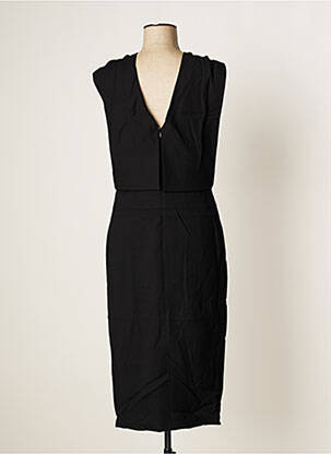 Robe mi-longue sans manche sans manche noir FACONNABLE femme