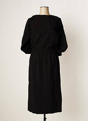 Robe mi-longue manches 3/4 manches 3/4 noir FACONNABLE femme