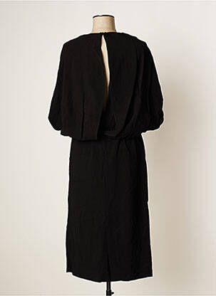 Robe mi-longue manches 3/4 manches 3/4 noir FACONNABLE femme