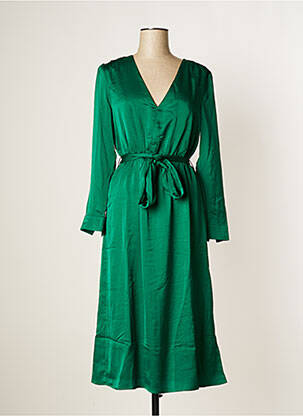 Robe mi-longue vert LA PETITE ETOILE pour femme