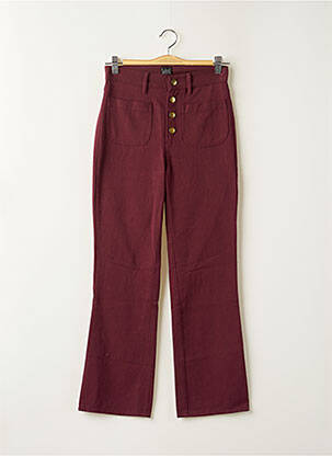 Pantalon flare taille haute taille haute rouge SWILDENS femme